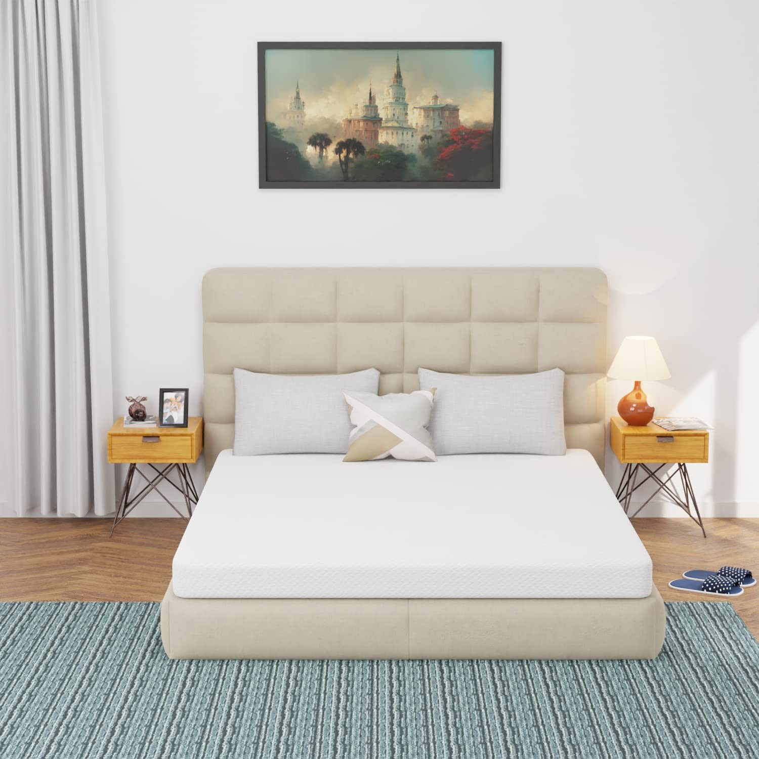5 Inch Queen Memory Foam Mattress Cooling Gel Green Tea Infused Mattress,Medium