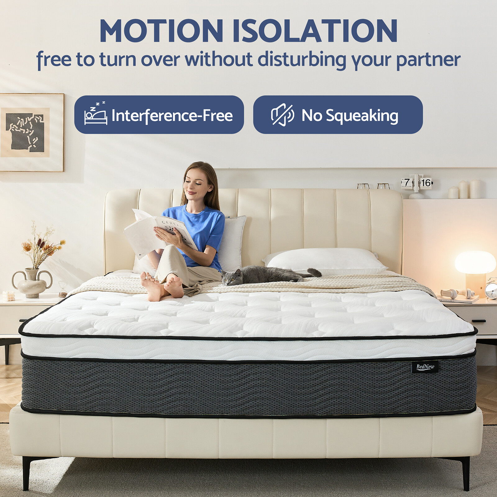 14 inch Memory Foam Mattress Queen Size Twin Full King Pocket Springs Mattress