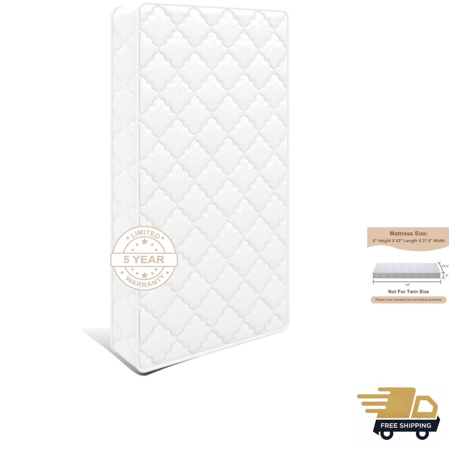 Mattress Knitted Fabric 52×27.5 5 Windel Soft Firm Foam