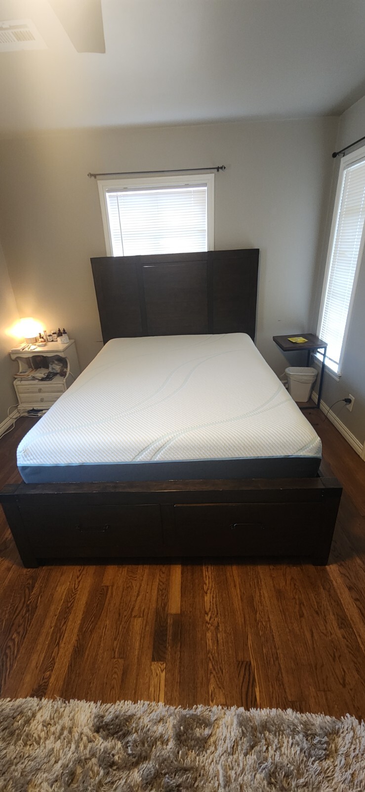 For Sale: Queen Tempur-Pedic Gel Foam Mattress with Wooden Bed Frame