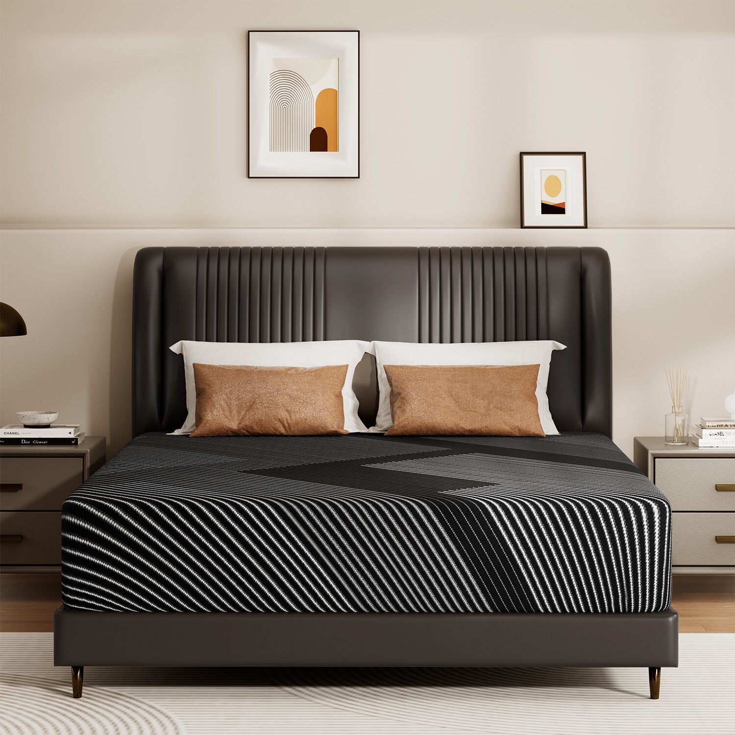 12″ Twin Full Queen King Gel Memory Foam Mattress work with Adjustable Bed Frame
