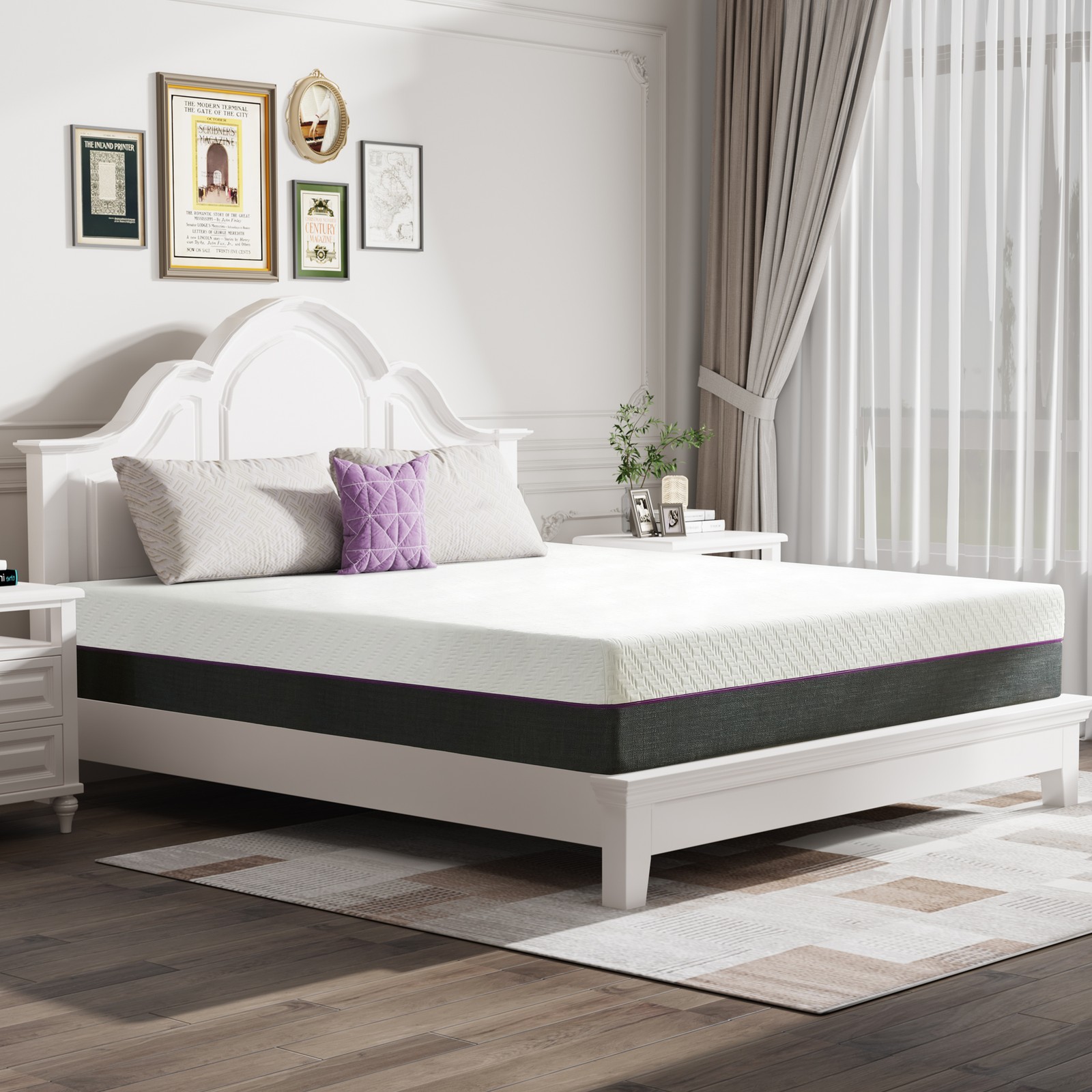 Gel-Infused Memory Foam Mattress in a Box – 4″, 8″, 10″, 12″ ,14″ Sizes Mattress