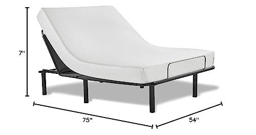 SIMMONS – GEL MEMORY FOAM MATTRESS – 7 INCH, FULL SIZE, FIRM FEEL – WHITE