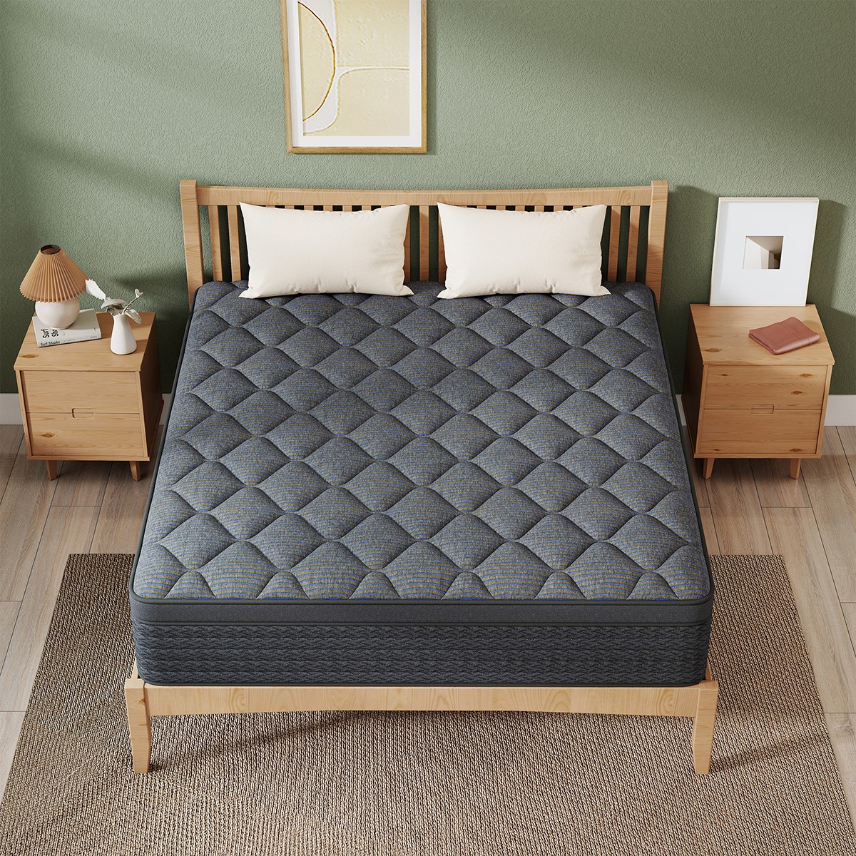 12″ 14″ Gel Memory Foam Mattress In A Box Pocket Spring Twin Full Queen King