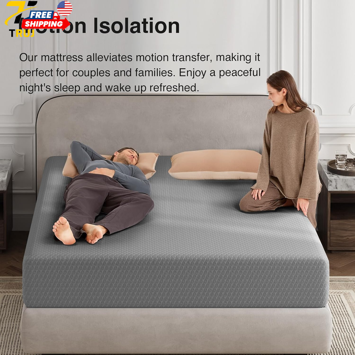 Novilla King Size Mattress 12 Inch Memory Foam Mattress King for Cool Night Slee
