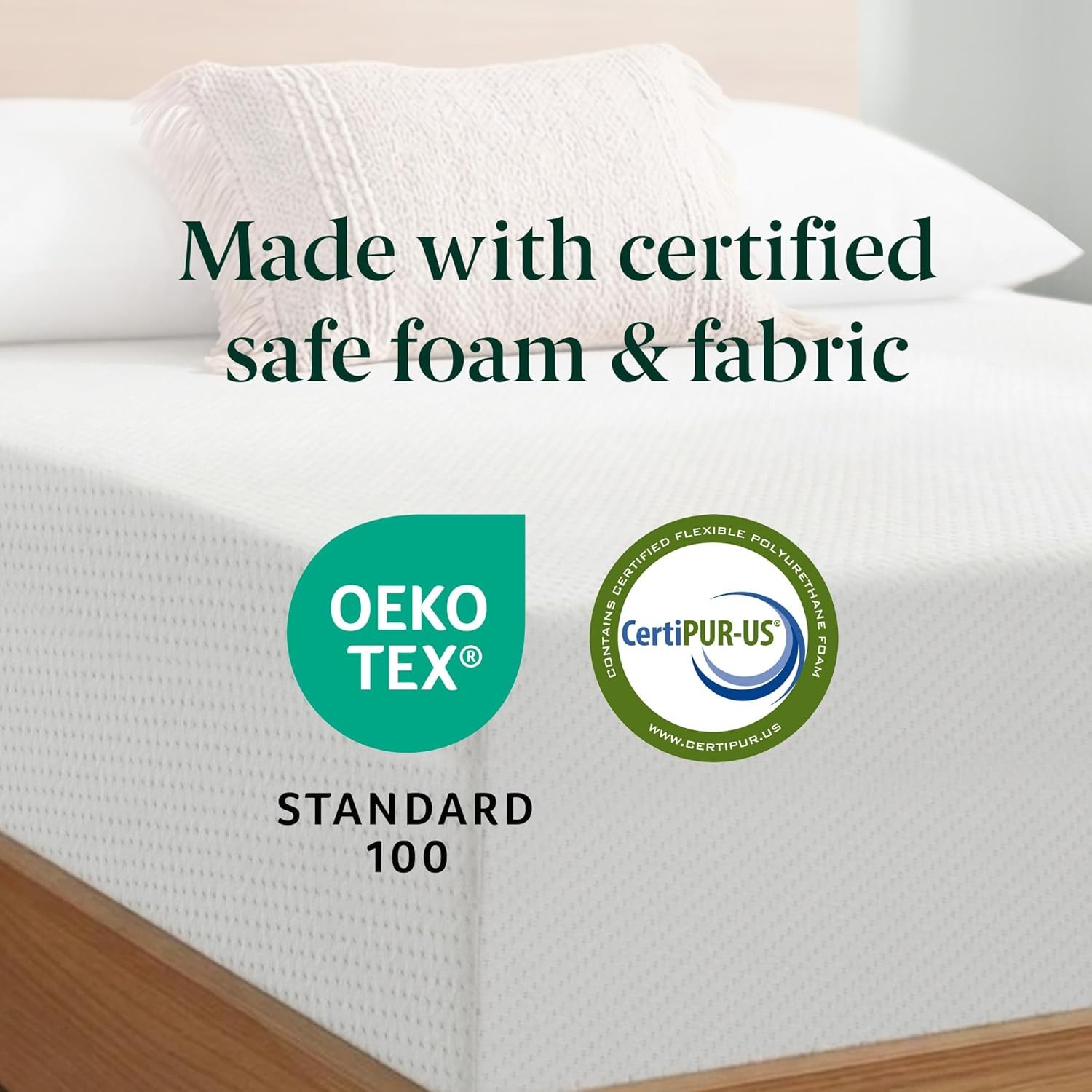 Tea Memory Foam Mattress [New Version], Fiberglass Free, Firm