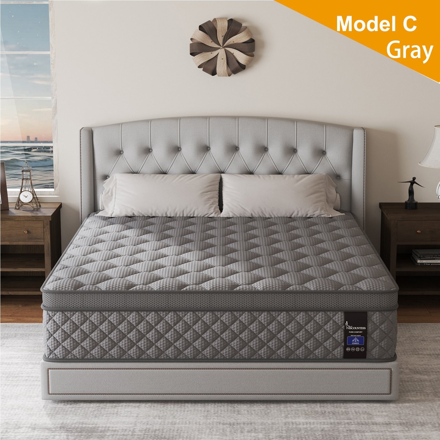 10″ 12″ 14″Gel Memory Foam Hybrid Spring Mattress Twin Full Queen King in A Box