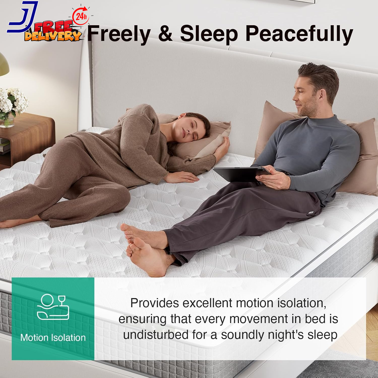 Mattress Queen 12 Inch Hybrid Cooling Gel Memory Foam Grey NAMS12QGYV36 Novilla