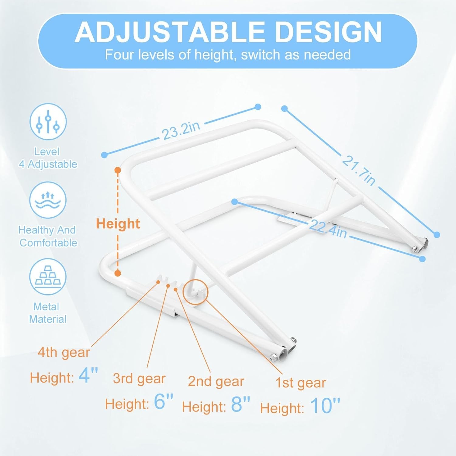 Adjustable Bed Wedge 2 Pack for Sleep Support, Acid Reflux & Back Pain Relief