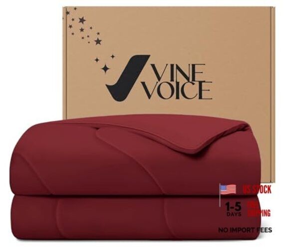 True Red Soft Cooling Comforter – 90″x90″ – Full/Queen – True Red