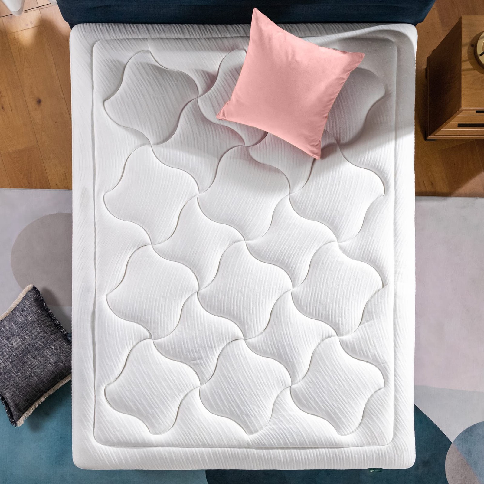 Memory Foam Mattress 12 Inch Twin White Pressure Relieving Zinus Cloud OEKO-TEX
