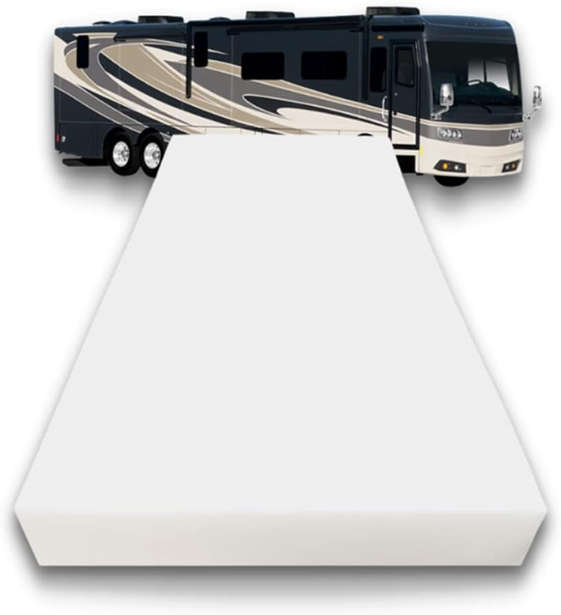 3-Inch Bunk (28″ X 75″) High Density Foam RV Mattress Replacement, Firm, Pressur
