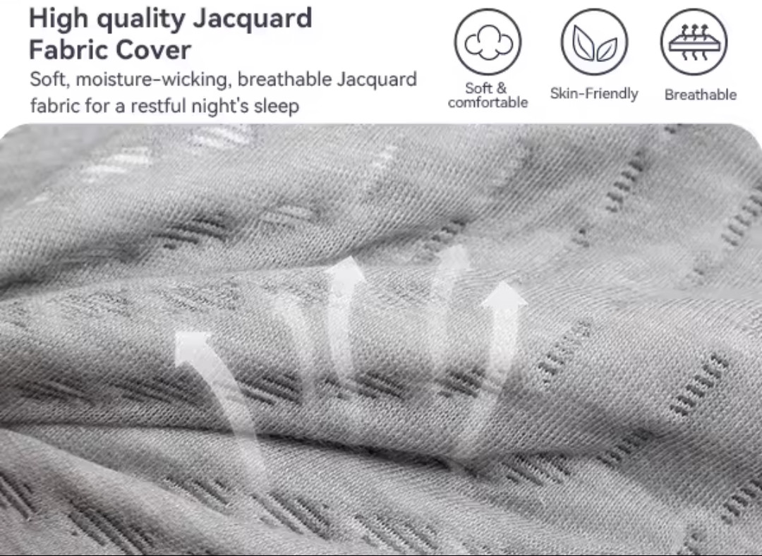 Jacquard Covered H core Tri-folding Memory Foam 4″ Thick Single Mattress
