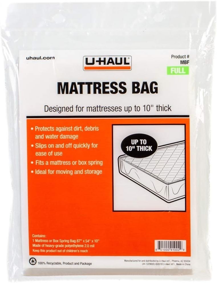 Standard Full Mattress Bag – Reusable Water-Repellent Cover for Moving & Storage