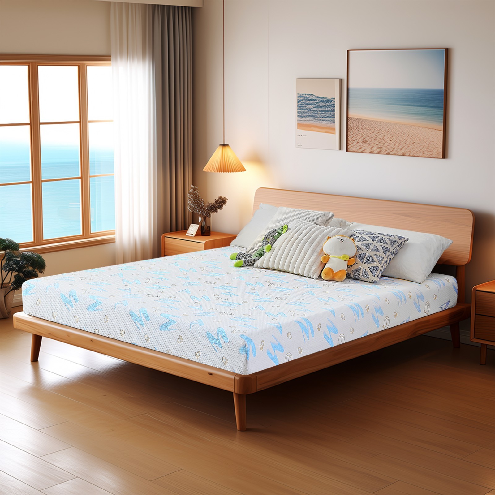 5″ 6″ Twin XL Cooling Gel Memory Foam Mattress with Removable Cover Bed in a Box