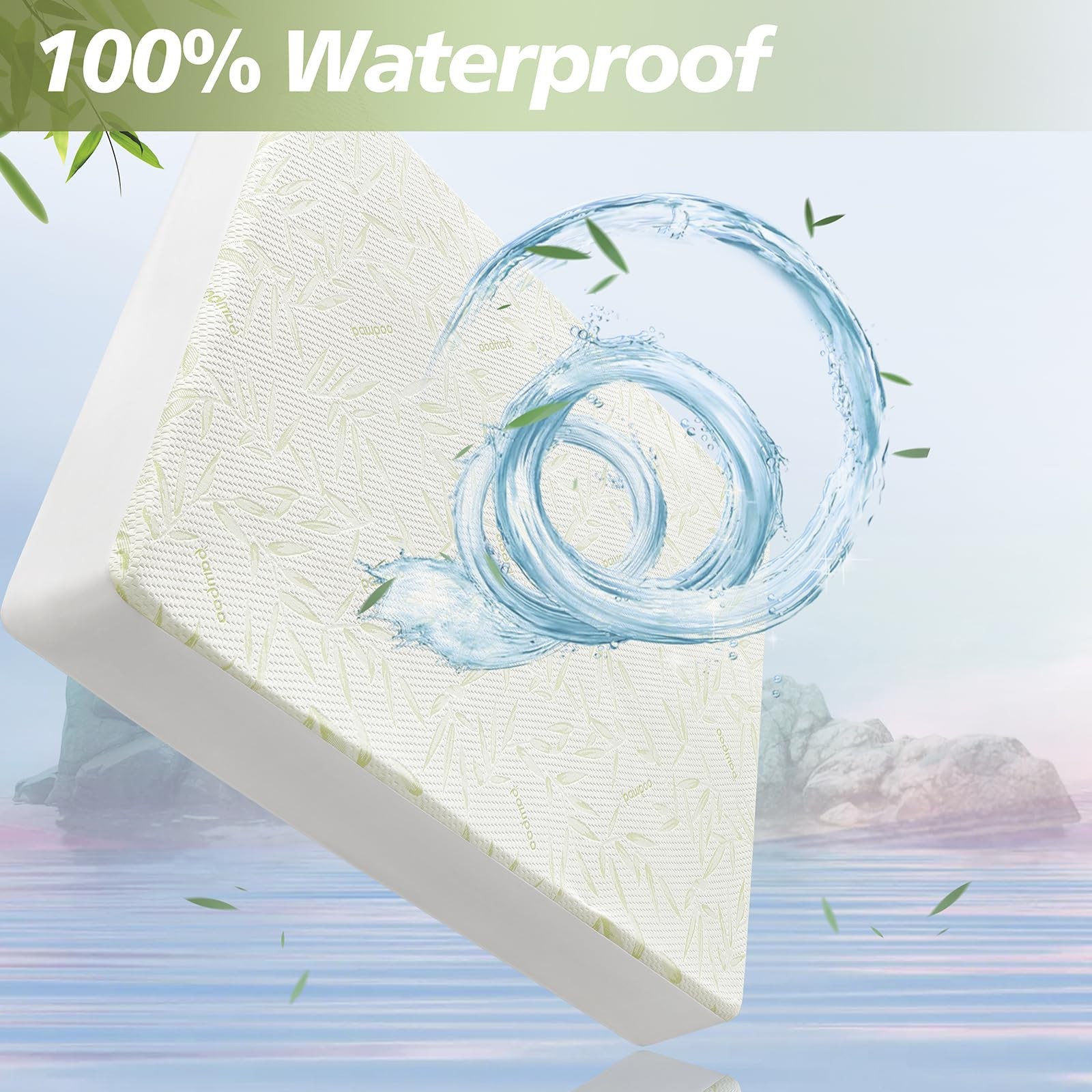 Full Size Mattress Protector Waterproof Full, Rayon Bamboo-new Pattern