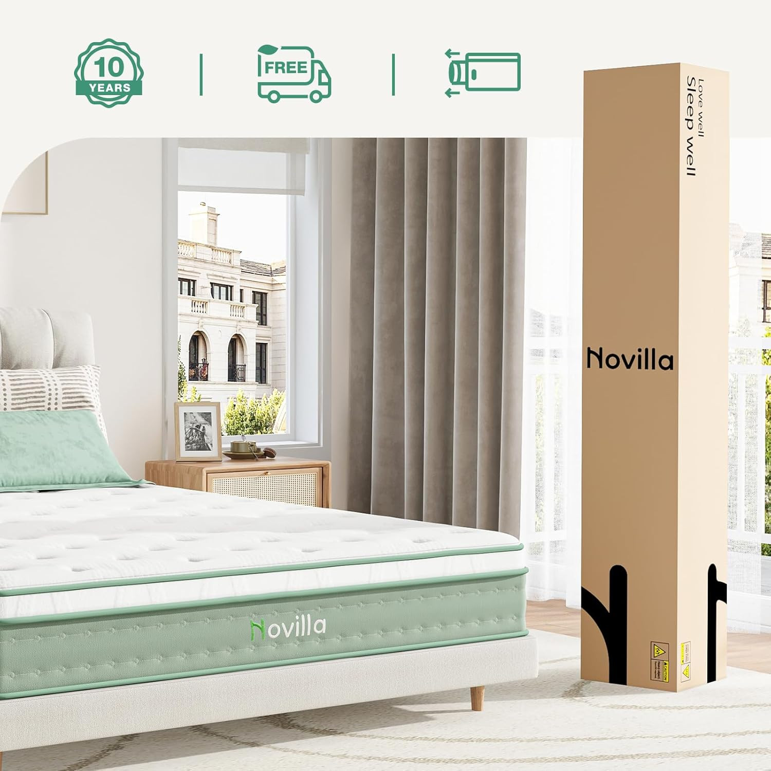 Twin Mattress, 10 Inch Hybrid Mattress in a Box, Gel Inflation Memory Foam with