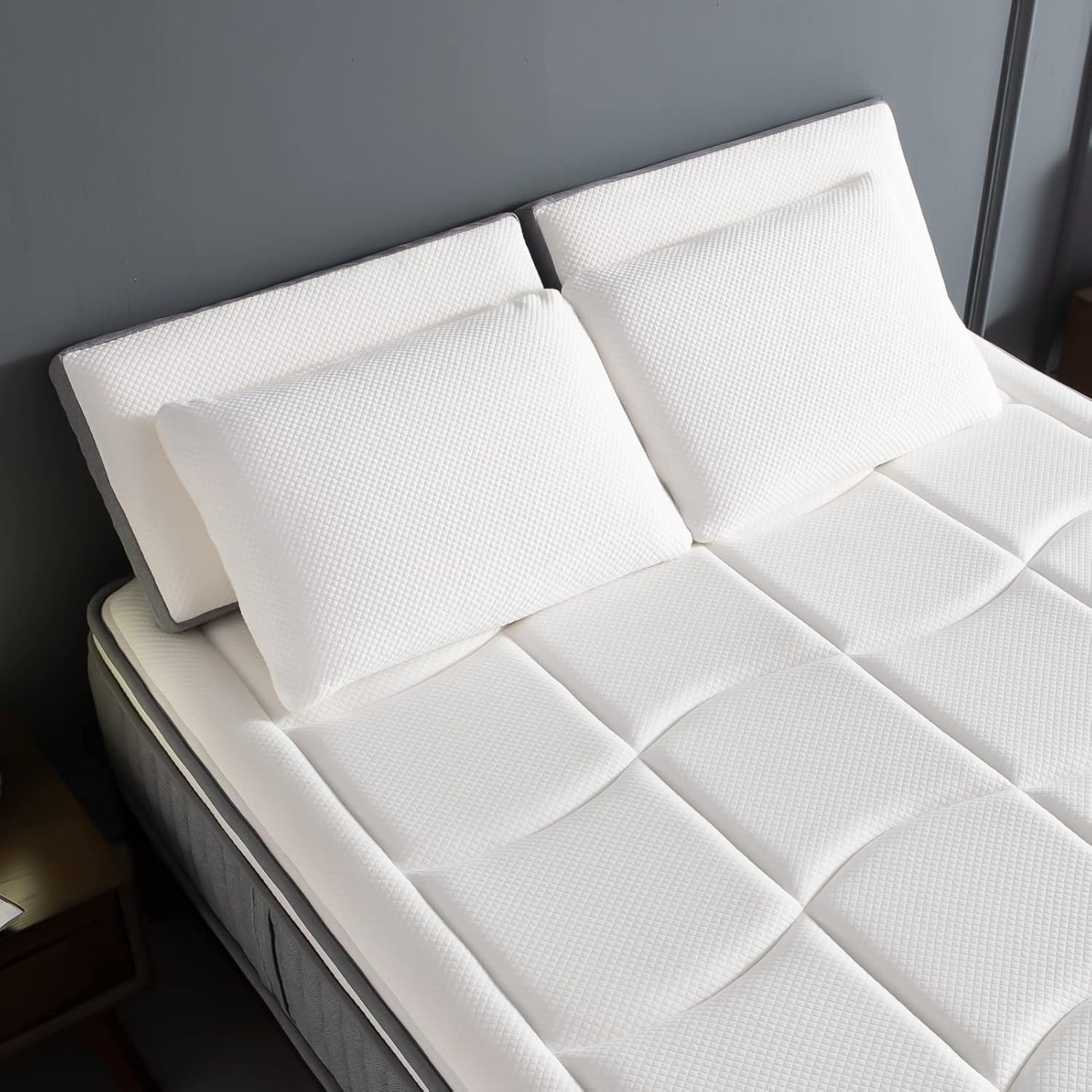 DIGLANT 12″ Queen Hybrid Mattress – Euro Top Gel Foam & Pocket Springs, Medium F