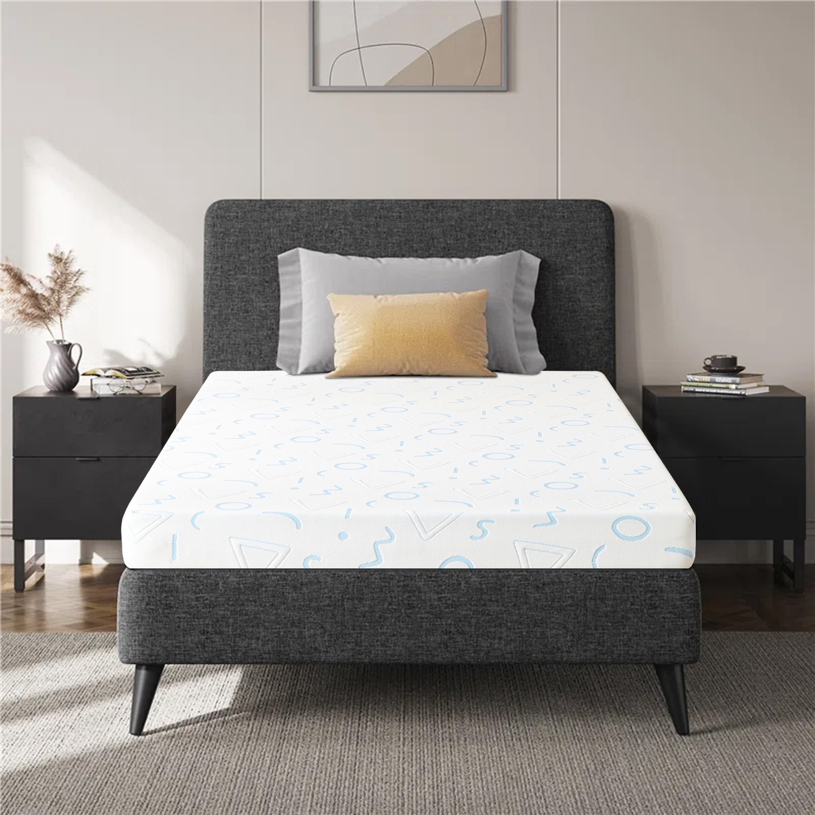 5″ 6″ Memory Foam Medium-Firm Mattress With Washable Cover for Pressure Relief
