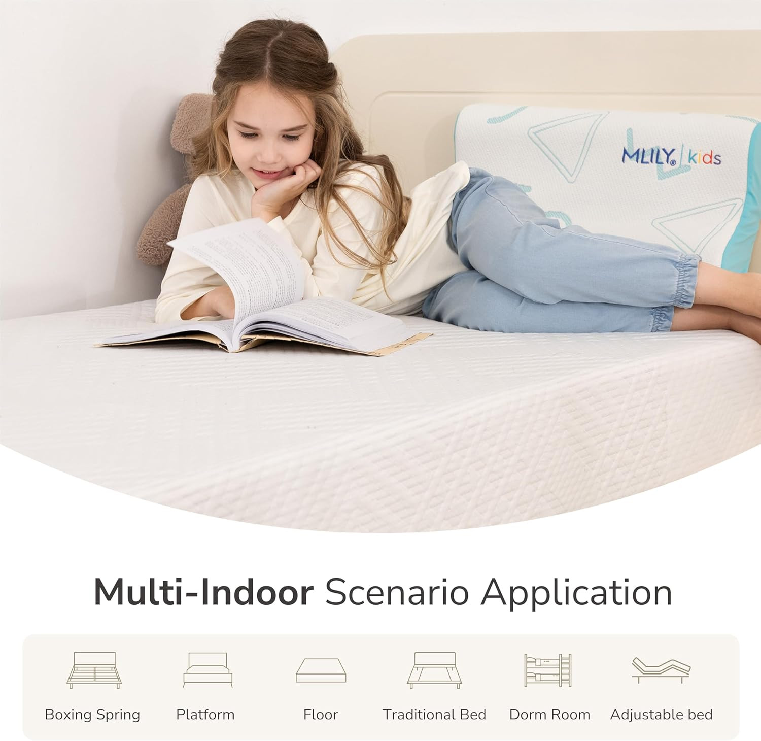 Twin Mattress 5 Inch Memory Foam Medium Firm Gel Cooling Bed in Box Kids