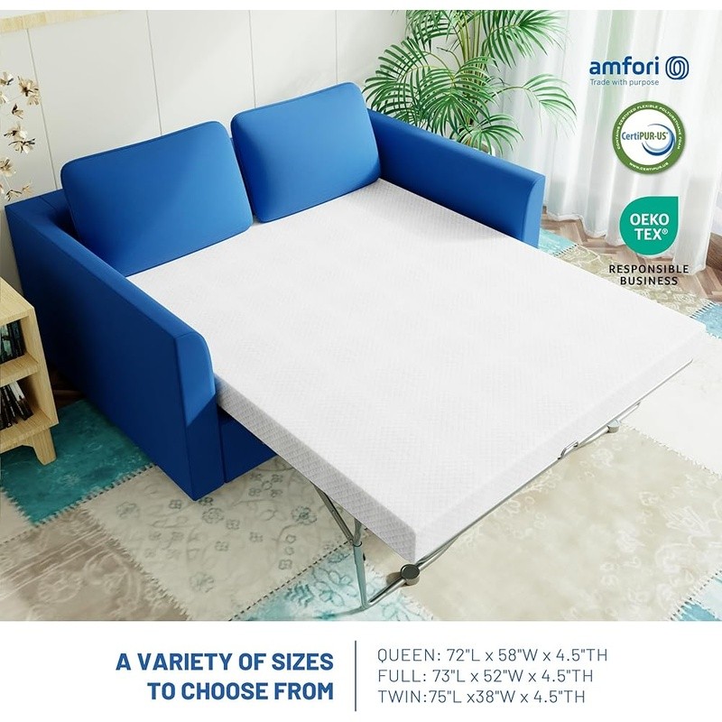 Full Size Gel Memory Foam Mattress Medium Firm Vacuum Packed Sofa Bed RV New
