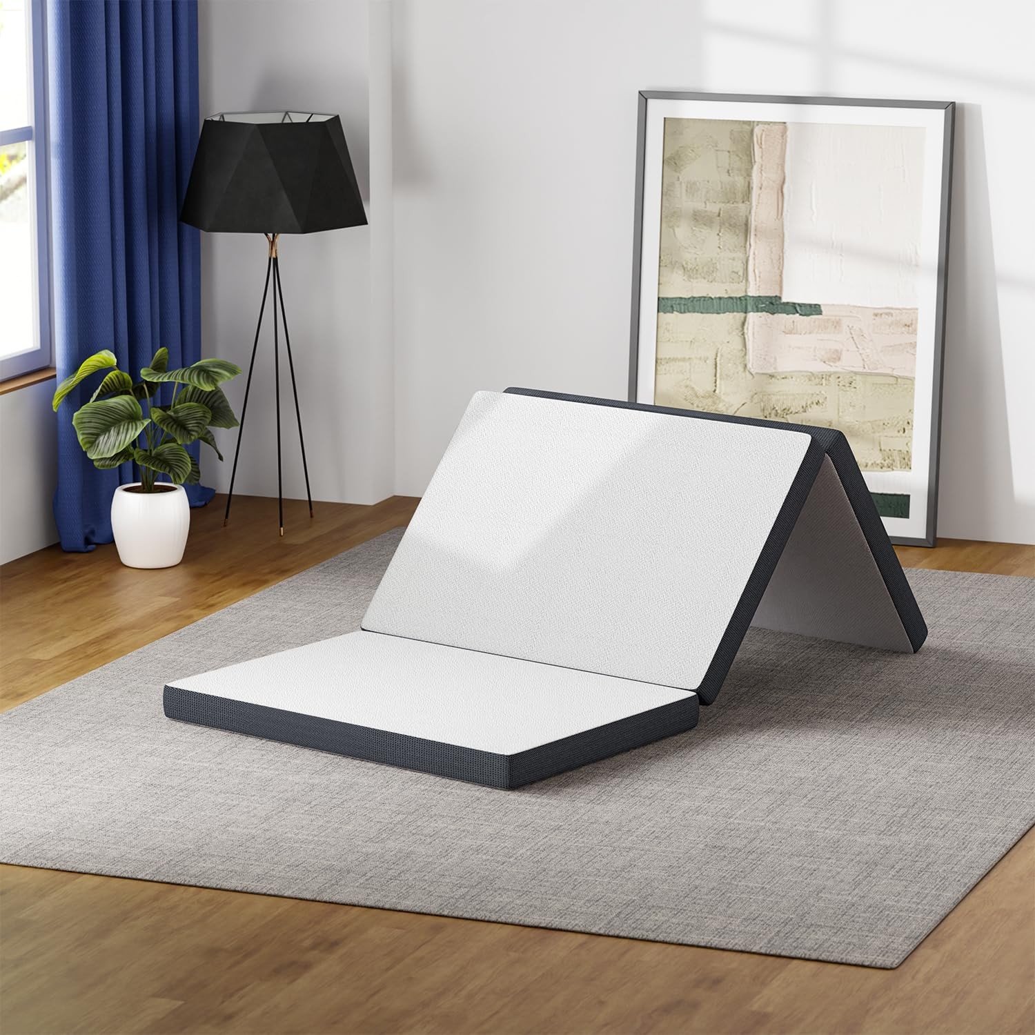 3 inch Tri Folding Memory Foam Mattress/Foldable Mattress for Kids and Adults…