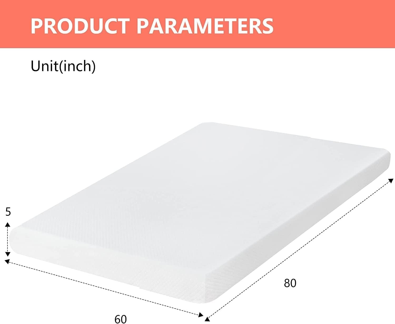 Colchón Queen De Espuma Viscoelástica 5 Pulgadas Colchones Memory Foam En Oferta