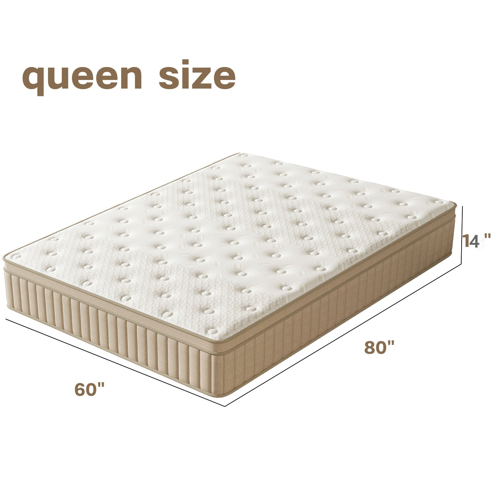 10/12/14In Memory Foam & Spring Hybrid Mattress Twin/ Full/Queen/King Bed In Box