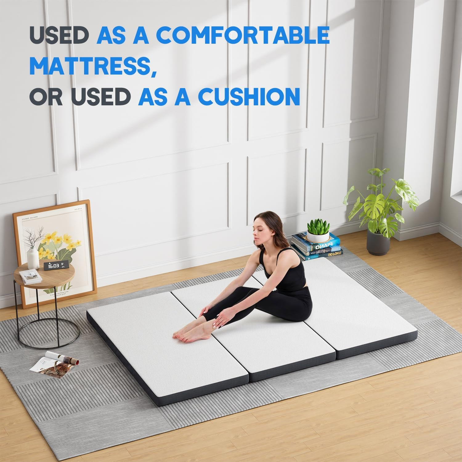 Foldable Medium-Firm Mattress for Kids & Adults – Washable Cover, RV & Camping U