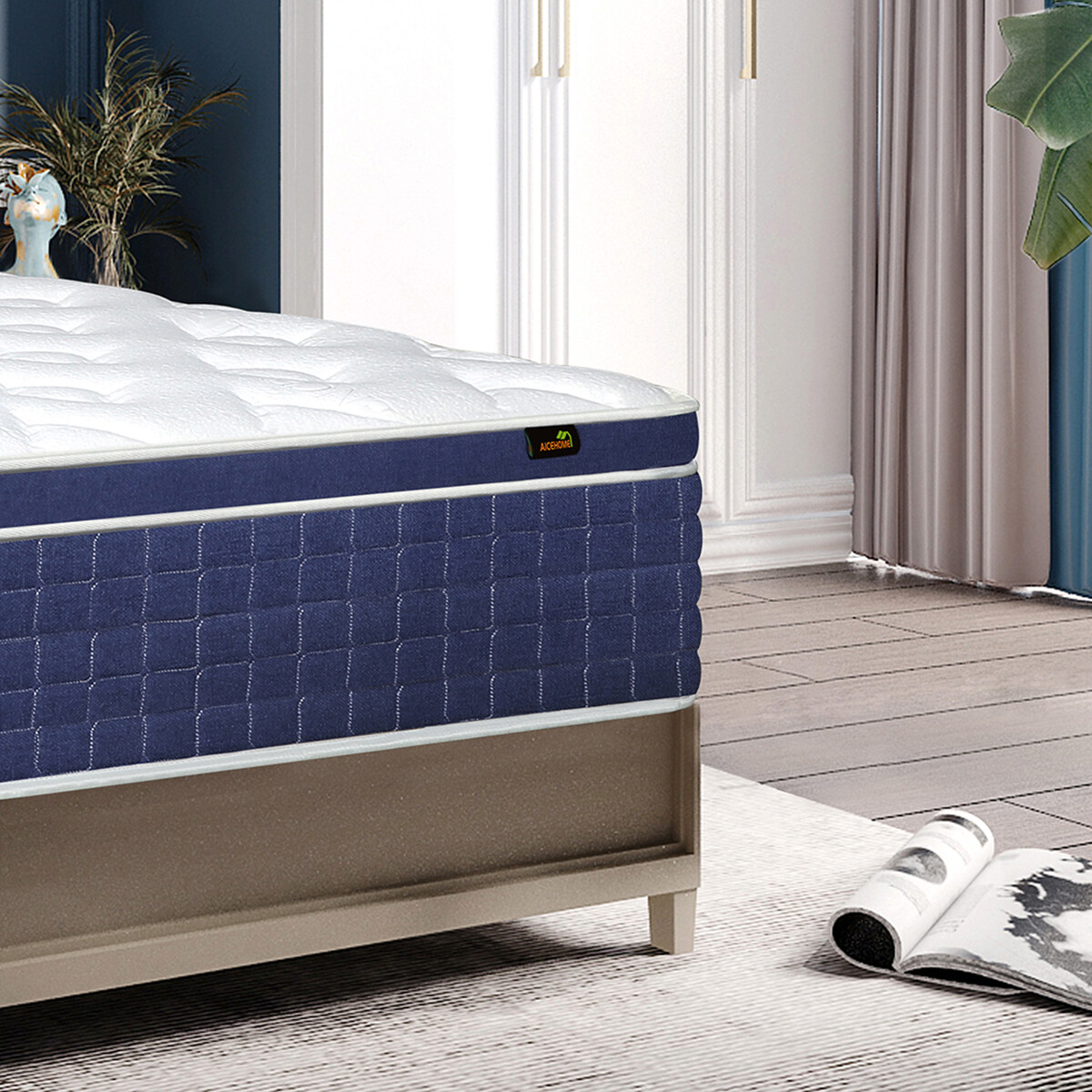 14″12″ Memory Foam Mattress Twin Full Queen King Size Pocket Spring Bed in a Box