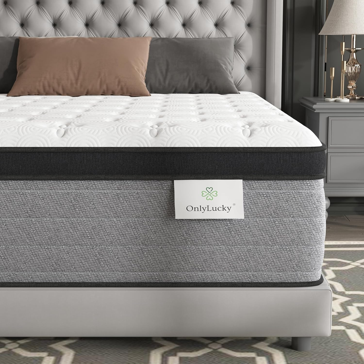 Luxury King Size 12″ Hybrid Mattress with 7-Zone Support, CertiPUR-US