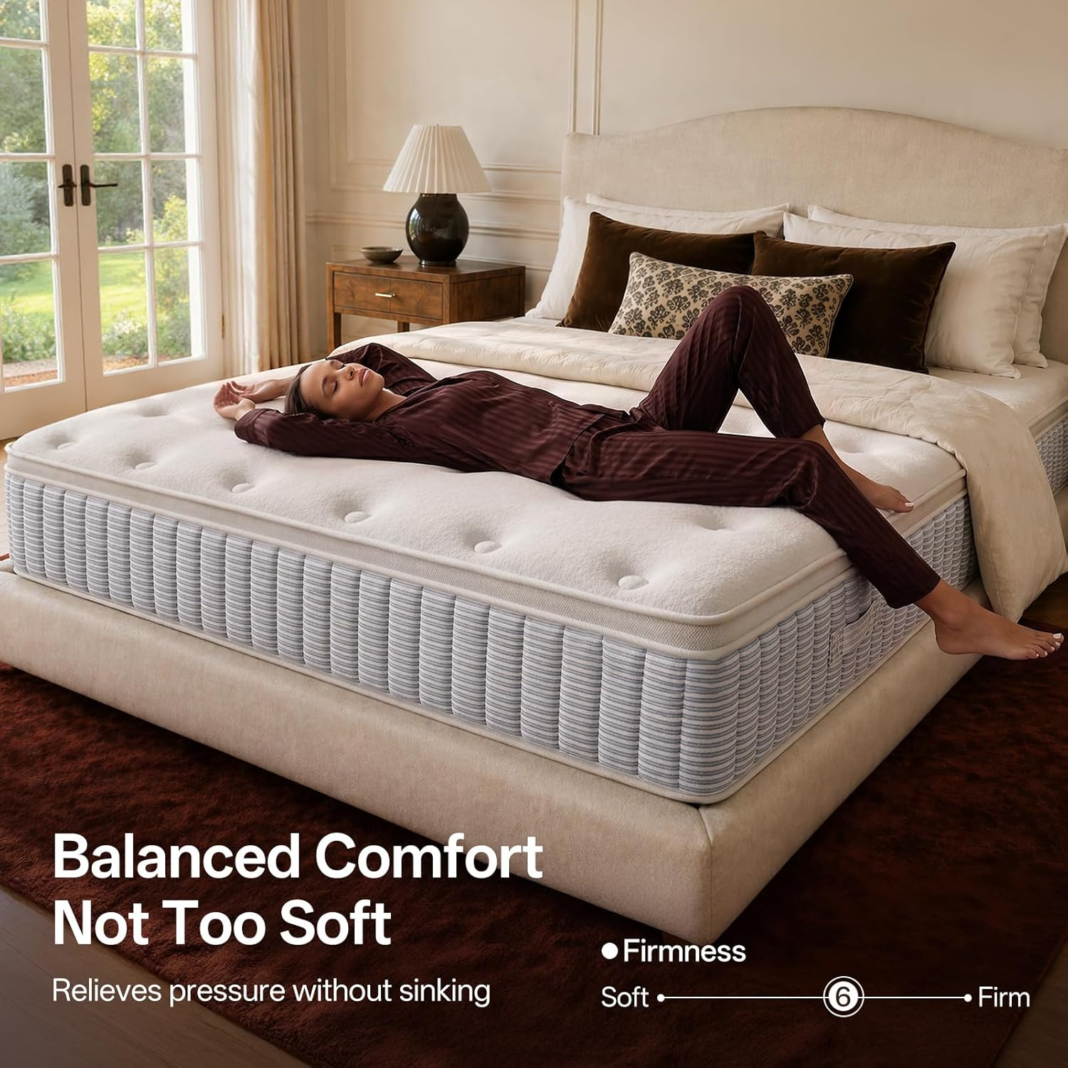 14″ Queen Mattress in a Box – Soft, Breathable, Pressure Relief & Motion Isolati