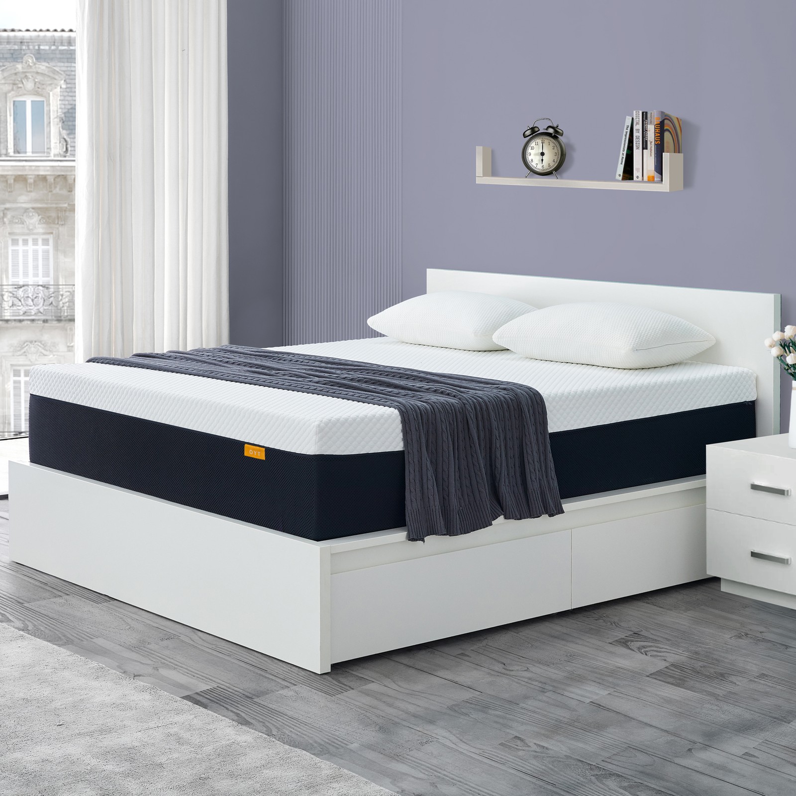8/10/12In No-Noise Gel Memory Foam Mattress Twin Full Queen King Szie Mattress