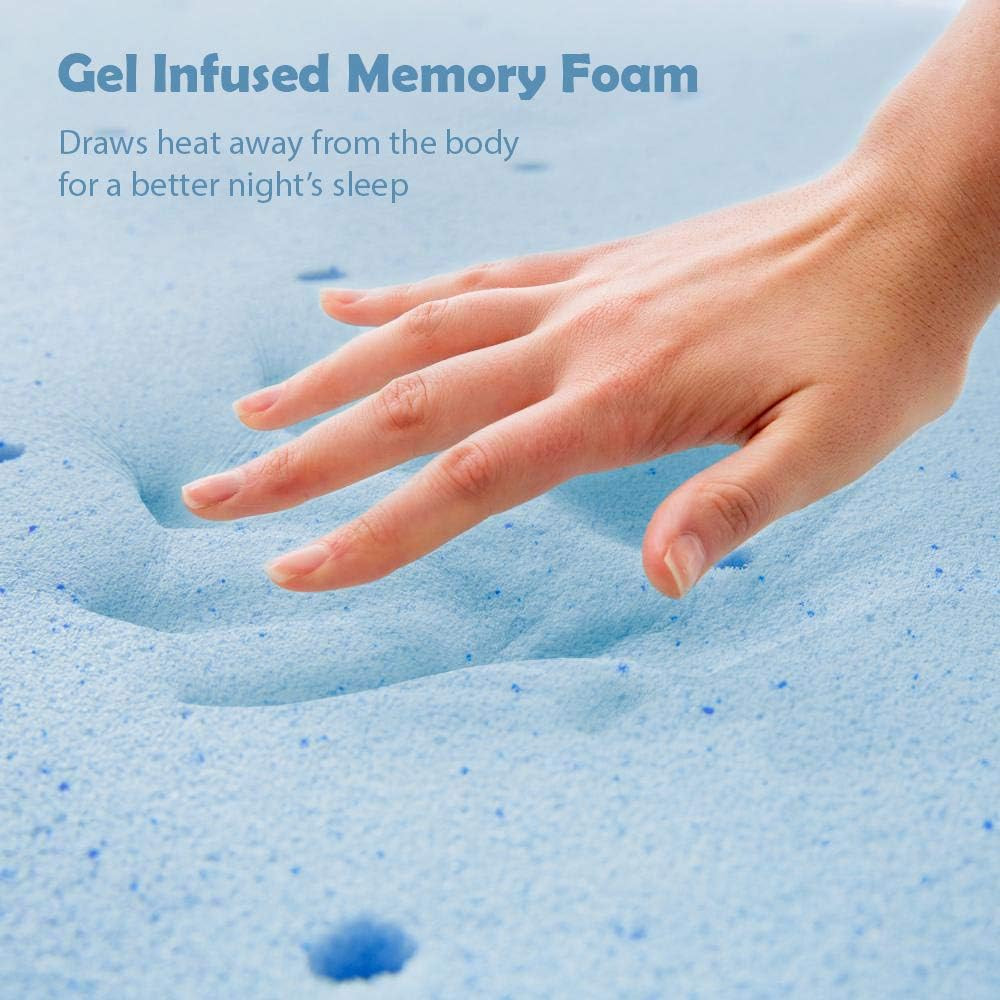 8-Inch Cooling Gel Memory Foam Mattress – Medium Firm, Breathable Comfort