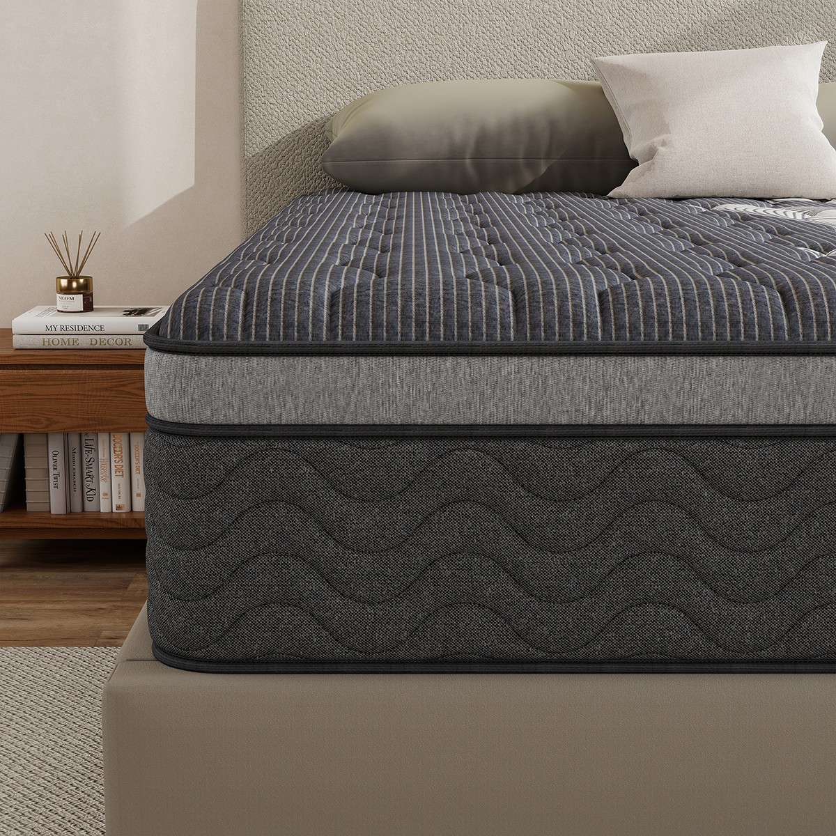 12 Inch Full Queen King Size Mattress Medium Firm Soft Memory Foam Hybrid Spring