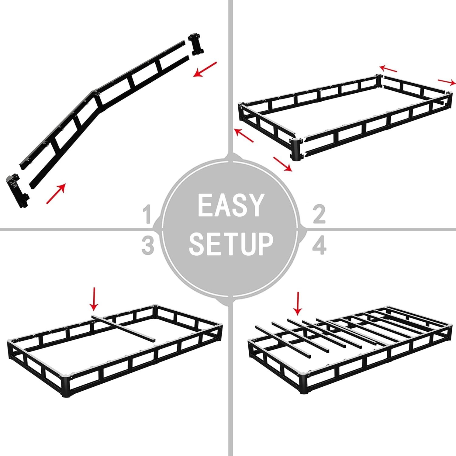 5 Inch Twin Box Spring with Easy Clean Cover – Perfect for All Mattress Types