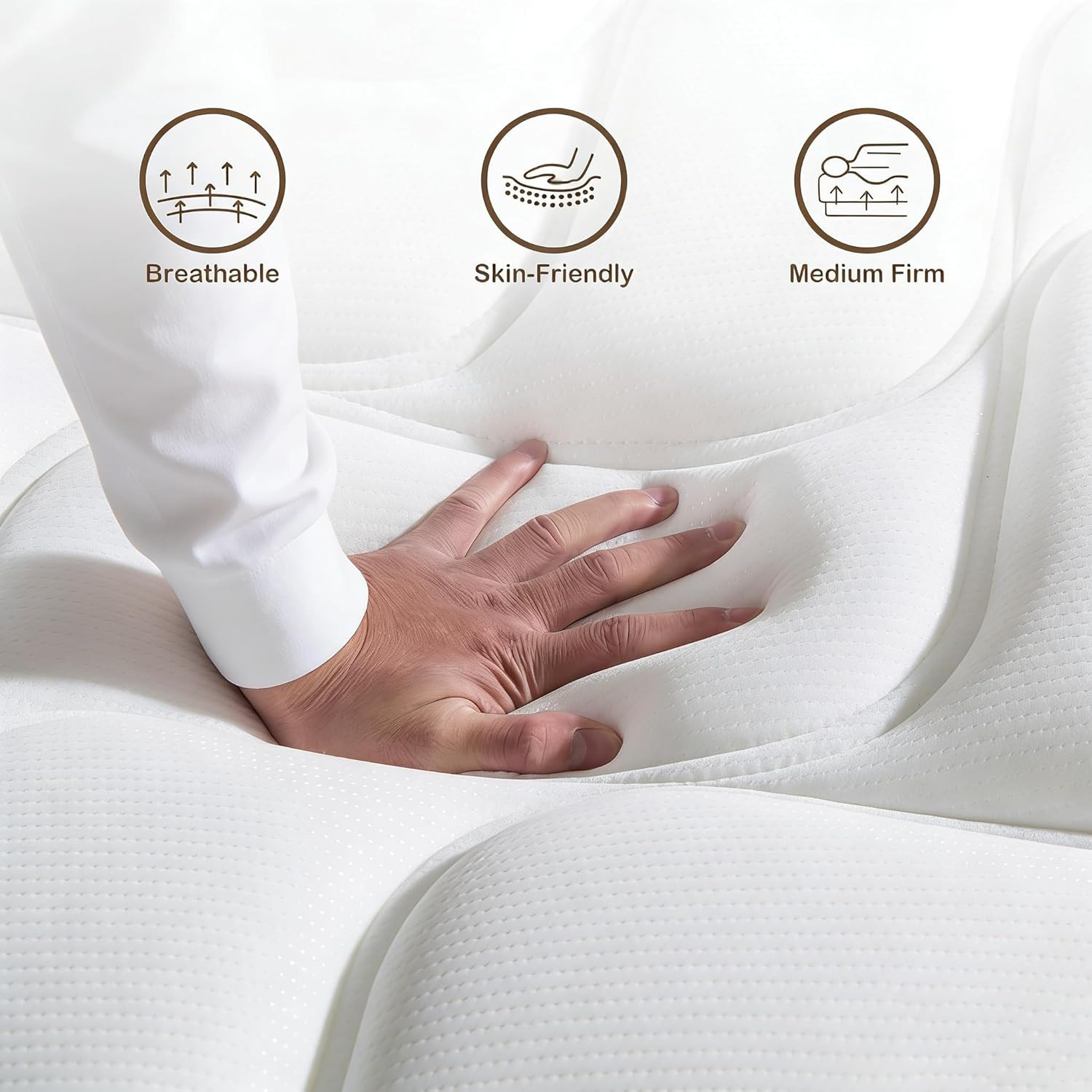 12″ Queen Hybrid Mattress – Gel Memory Foam & Pocket Springs for Comfort
