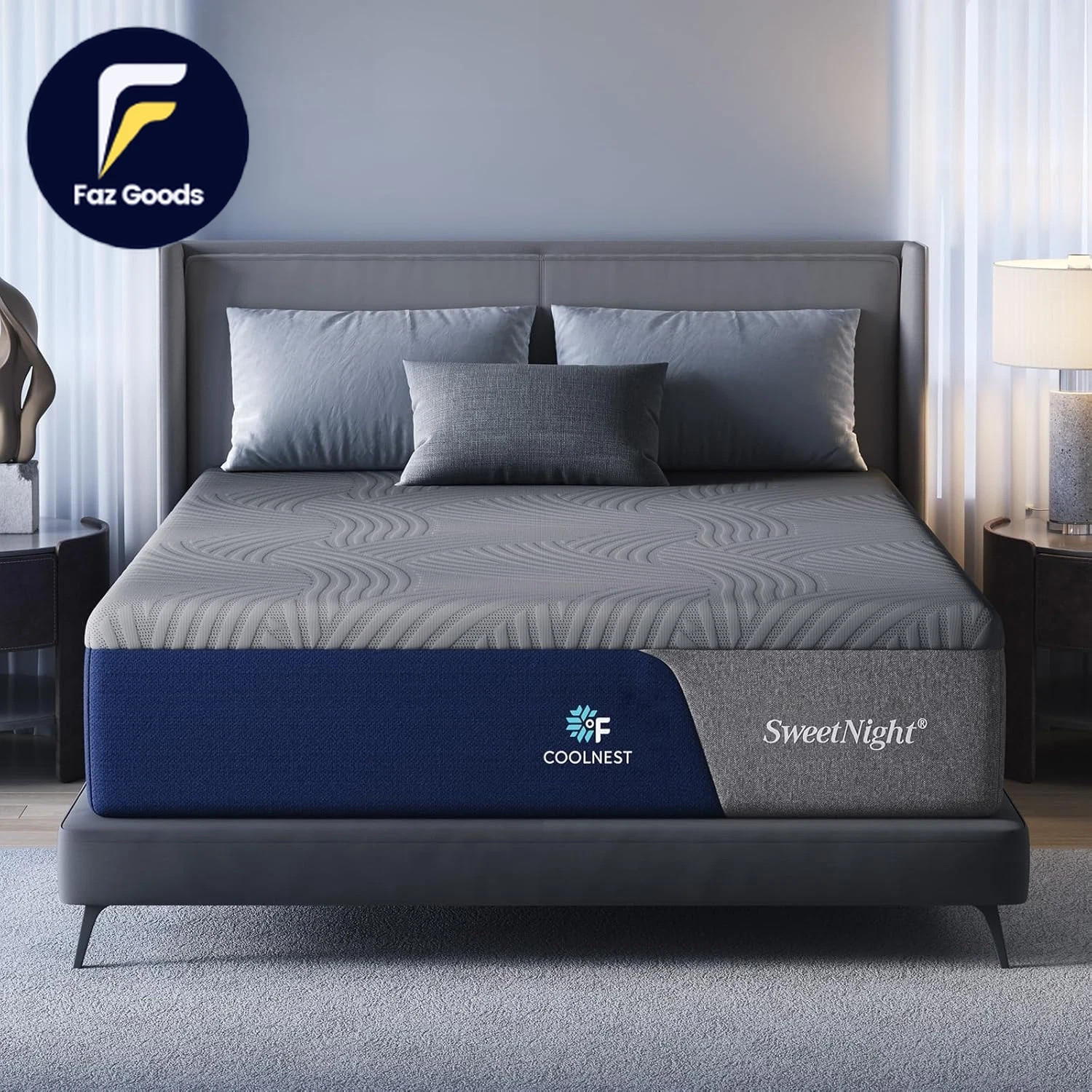 Coolnest 14 Inch King Size Mattress, Cooling King Memory Foam Mattress for Cool