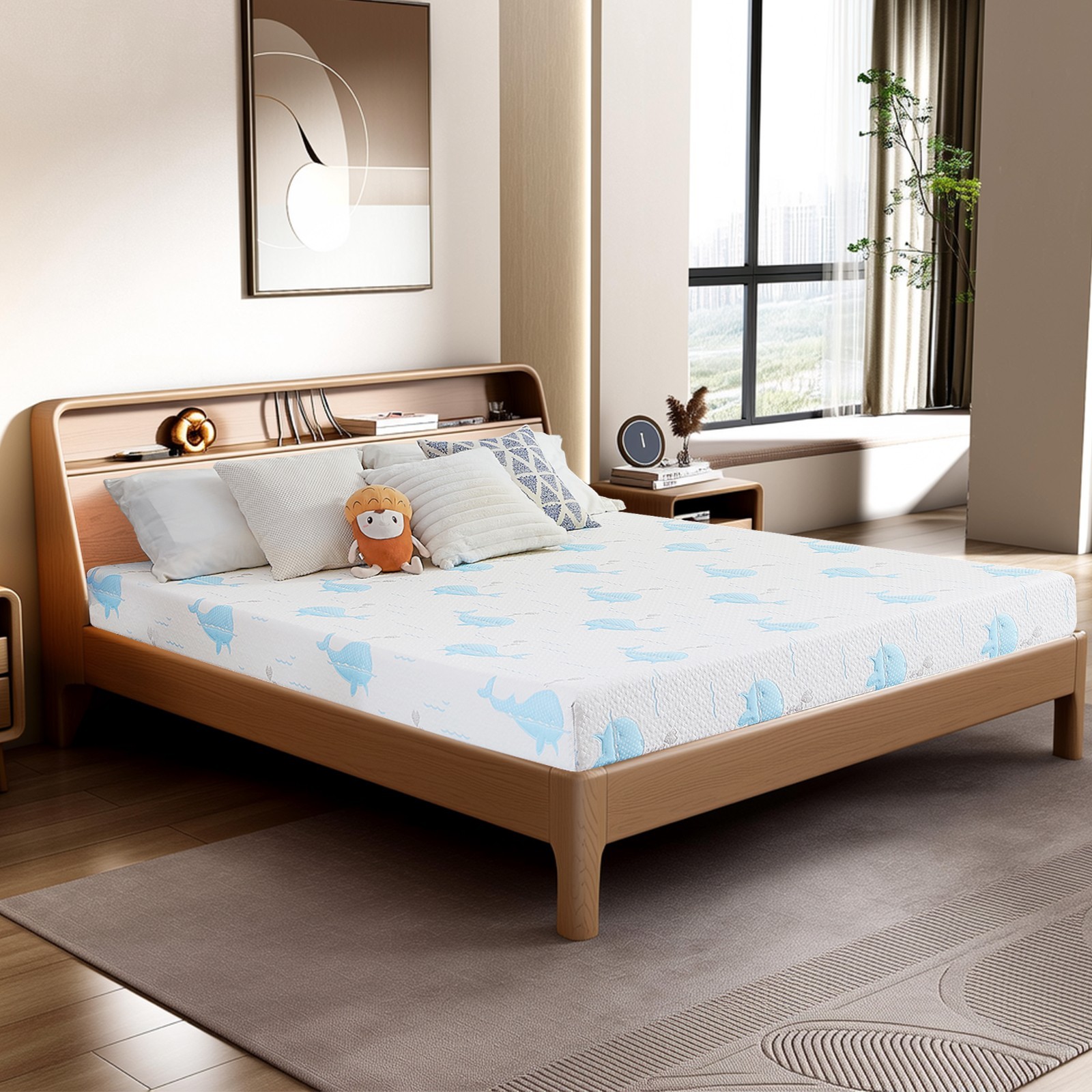 5″ 6″ Cooling Gel Memory Foam Mattress with Breathable Washable Cover in a Box
