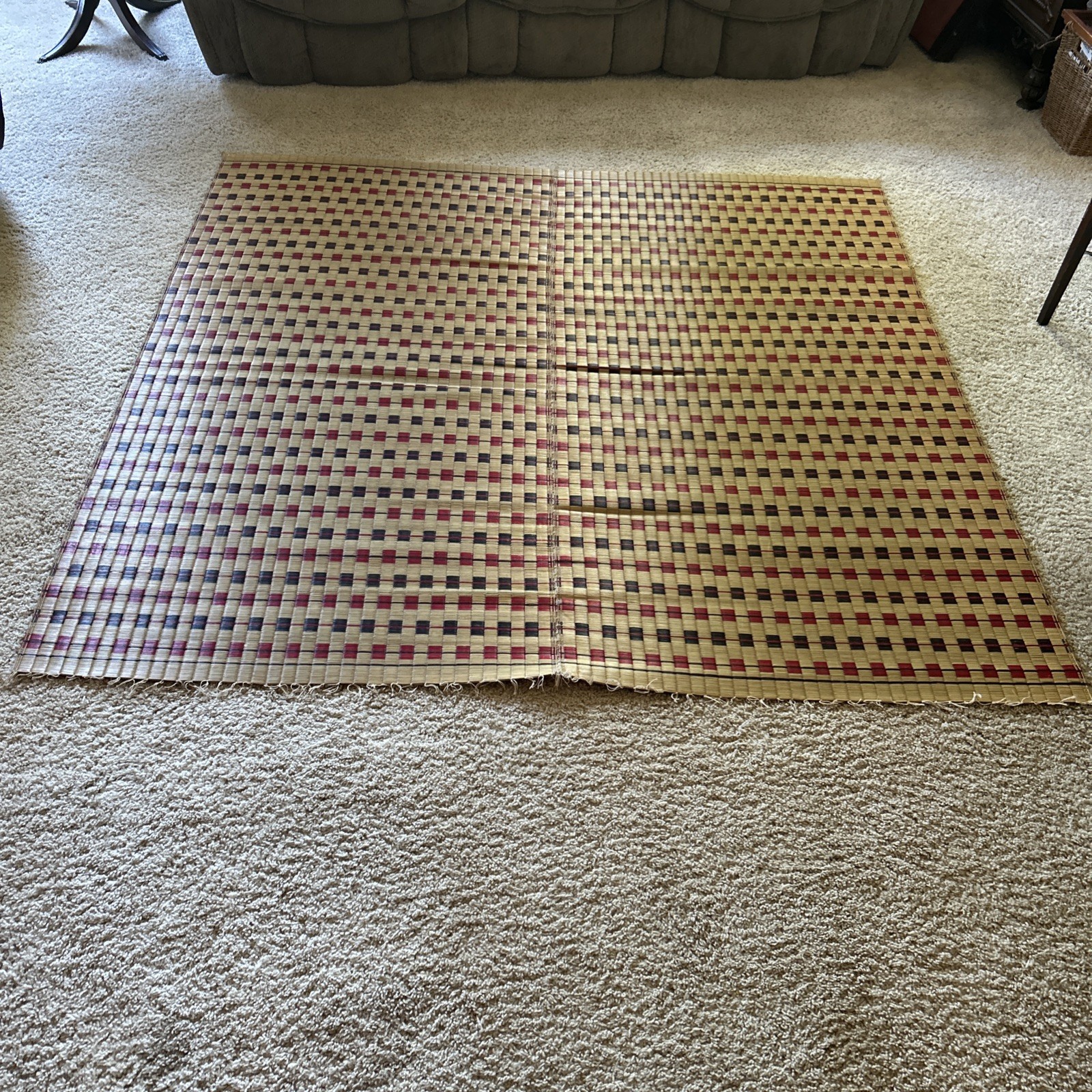 Japanese Tatami Mat Twin Natural Grass look (Undyed), Foldable Igusa Mattress…
