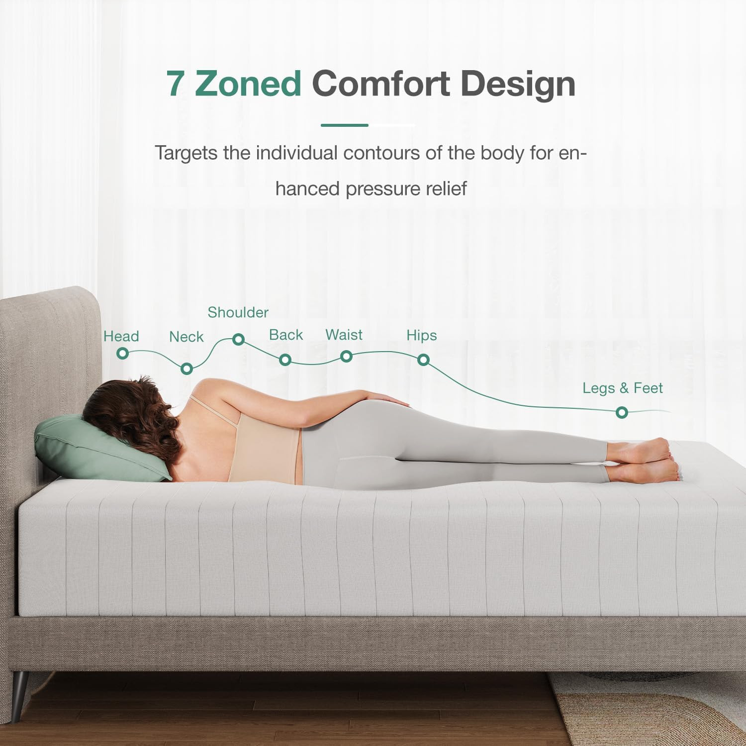 Cozy 12″ King Foam Mattress, Medium Plush, Pressure Relief, Reversible Design