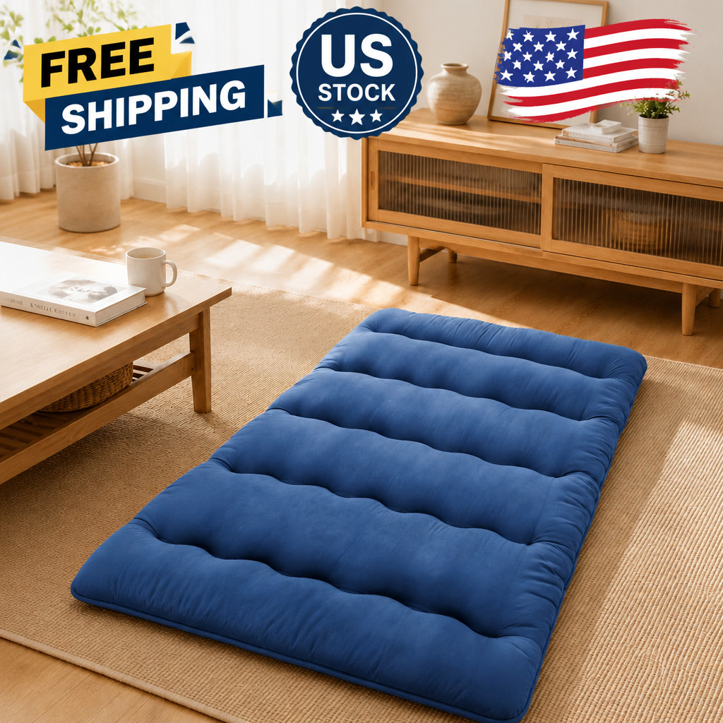 Futon Floor Mattress Twin Size – 3-Inch High Density Thick Collapsible Tatami