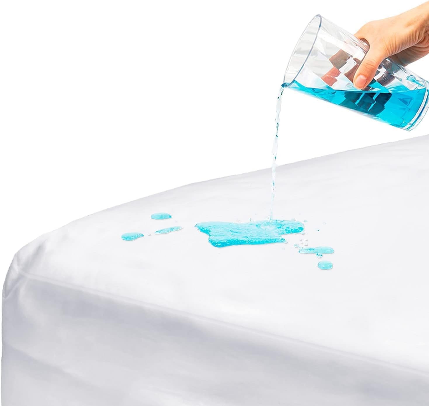 DMI Waterproof Mattress Protector and Cover, Contoured Fitted King, White