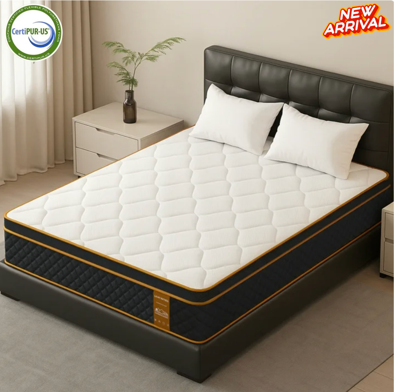 Queen 12 Inch Hybrid Memory Foam Mattress Medium Firm Bed Colchon Queen Bedroom