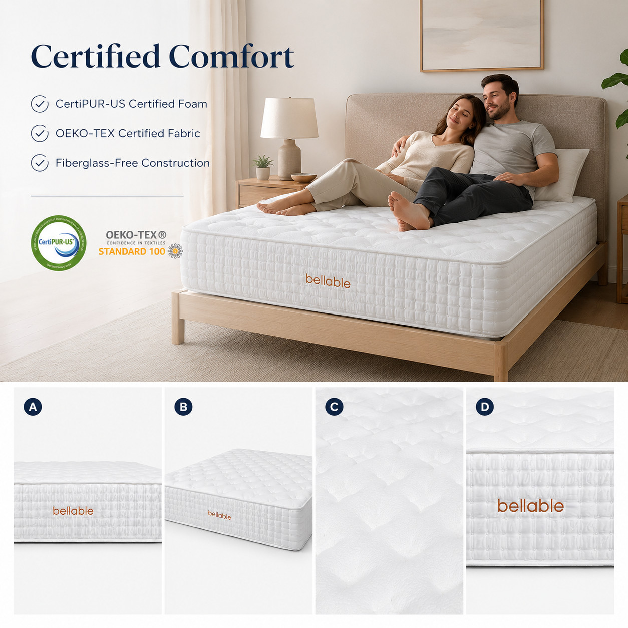 Full XL Mattress 14 Inch Hybrid Mattress in a Box Gel Memory Foam Pocket Spring