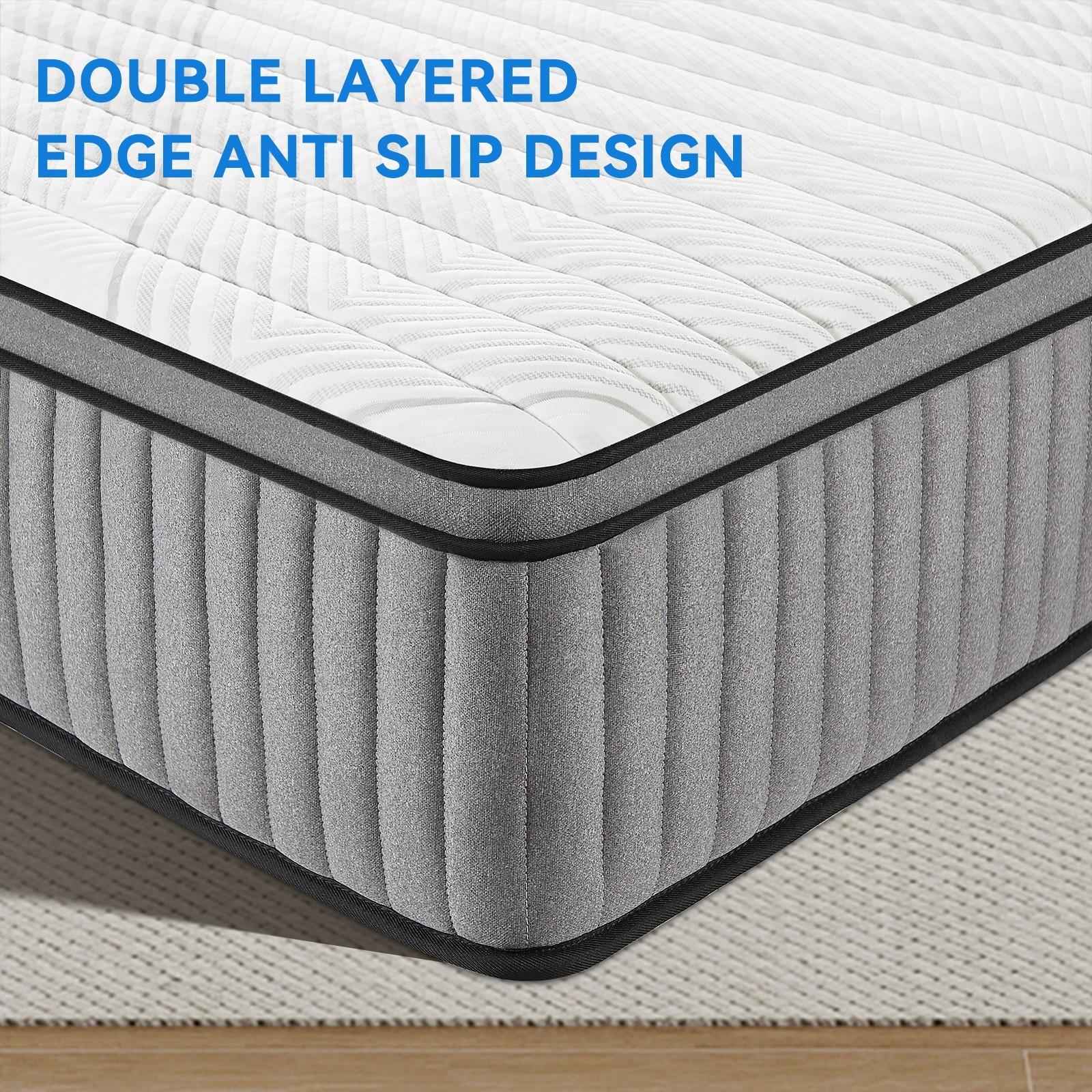 10/12 Inch Gel Memory Foam and Innerspring Hybrid Mattress in a Box Medium Firm