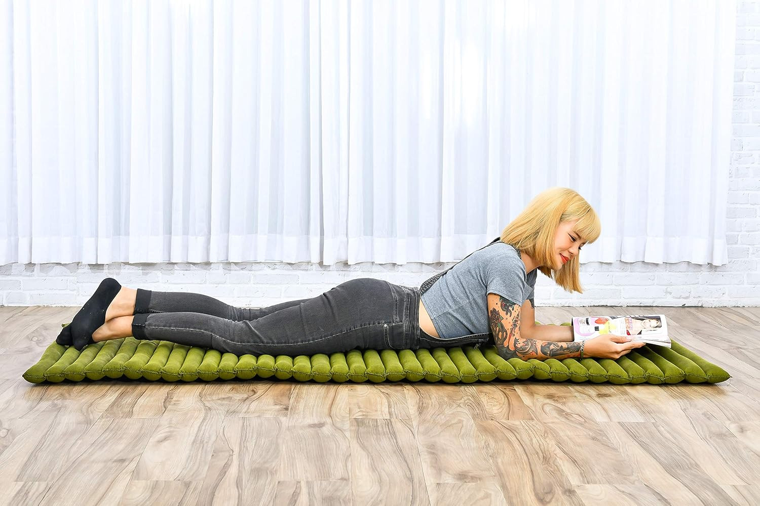 – Foldable Floor Mattress – Japanese Roll up Futon -Trifold Tatami Mat- Guest Fl