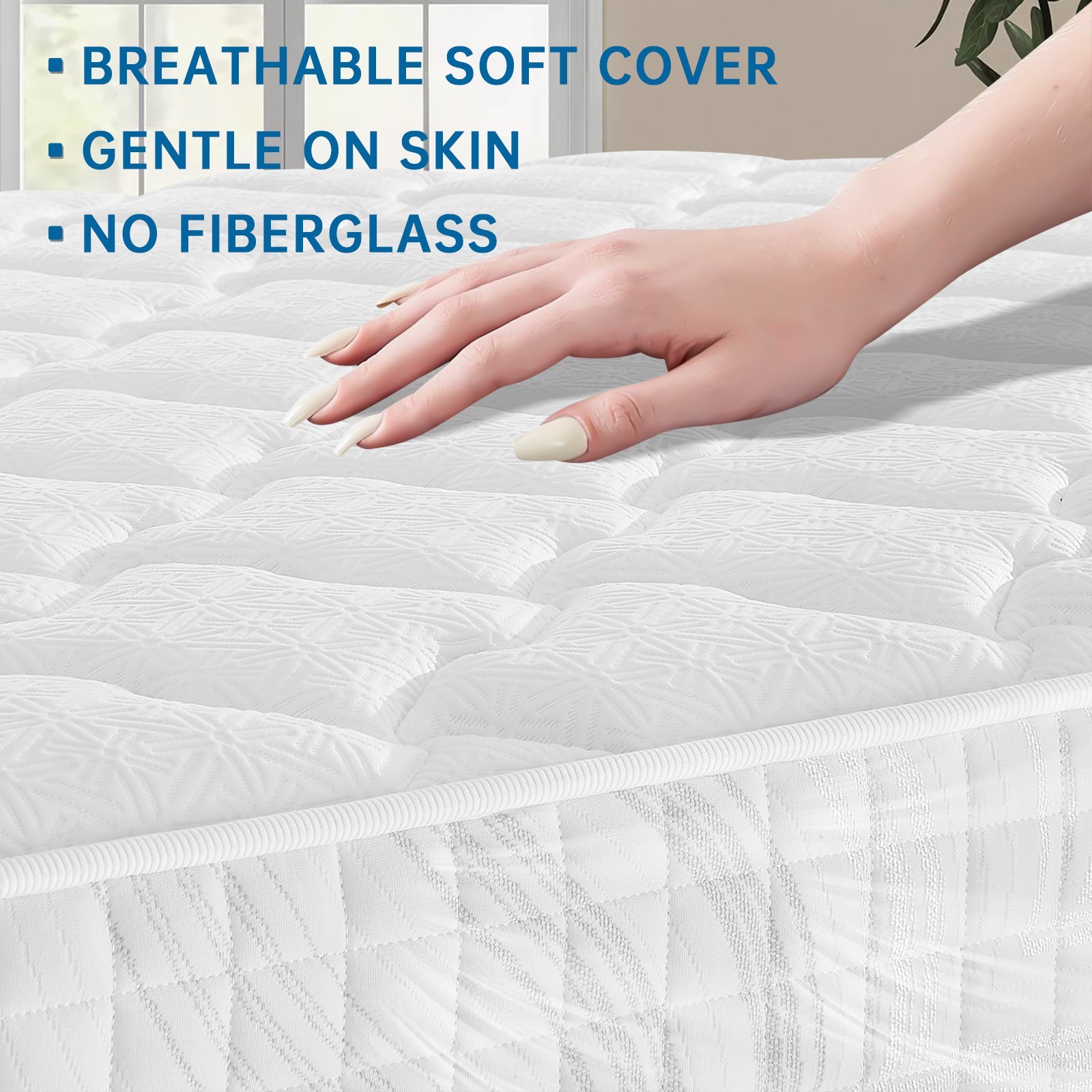 10″ 12″ Gel Memory Foam Mattress Hybrid Spring Twin Full Queen King Bed In A Box