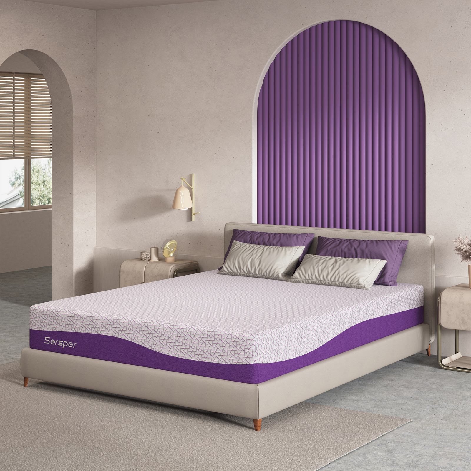 12 inch King Size Cooling Mattress Bed Gel Memory Foam in a Box Medium Firm