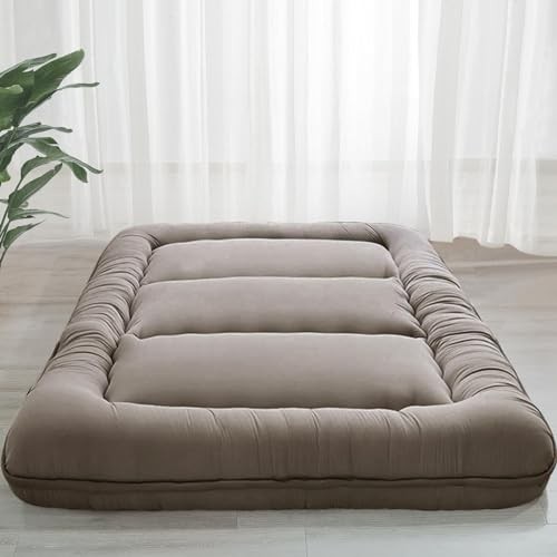 6″ Extra Thick Japanese Floor Mattress Futon Mattress, Queen Dark Grey